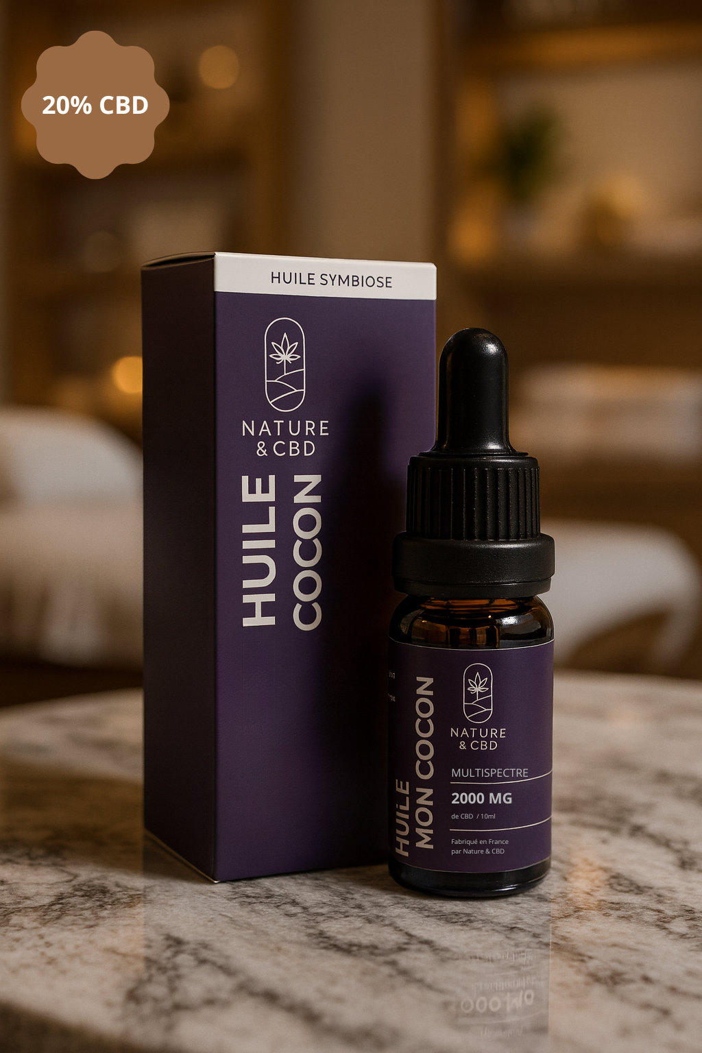 HUILE MON COCON AU CBD- DOULEURS MENSTRUELLES - 20%