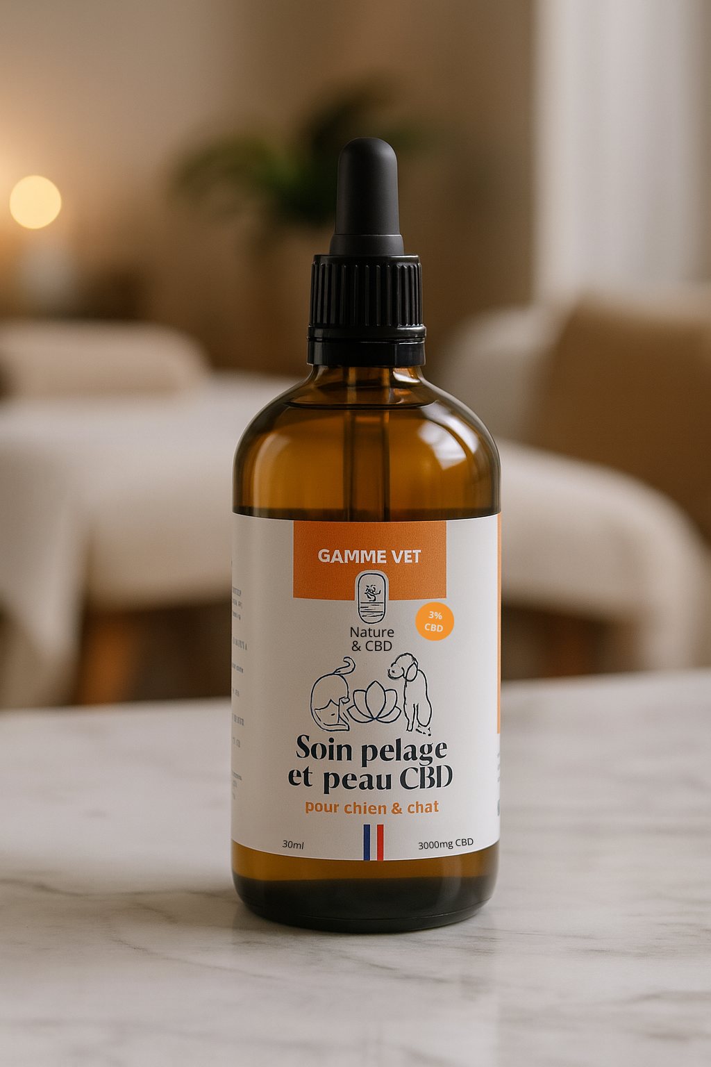 SOIN PEAU ET PELAGE CBD 3% - CHIENS ET CHATS
