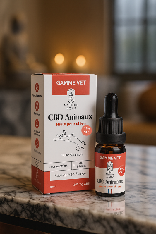 HUILE CBD POUR ANIMAUX 15% - CHIENS - 30ml