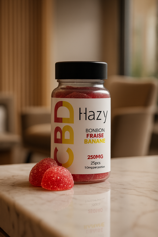 BONBONS MOELLEUX AU CBD - FRAISE, BANANE