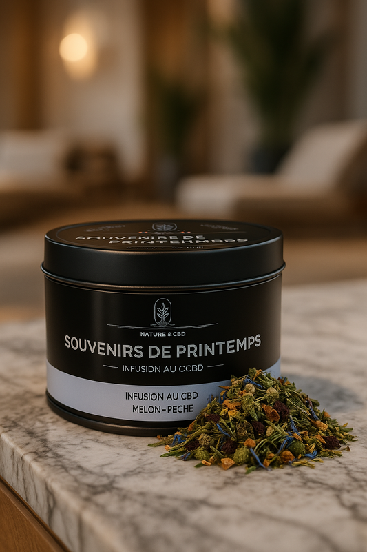 INFUSION CBD SOUVENIRS DE PRINTEMPS - MELON ET PÊCHE - 50G