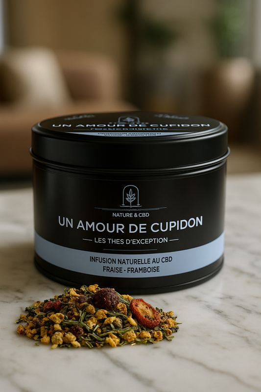 INFUSION CBD UN AMOUR DE CUPIDON - FRAISE ET FRAMBOISE - 50G