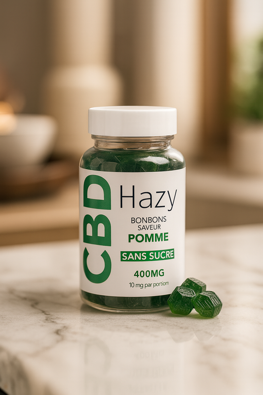 BONBONS DURS AU CBD SANS SUCRE- POMME