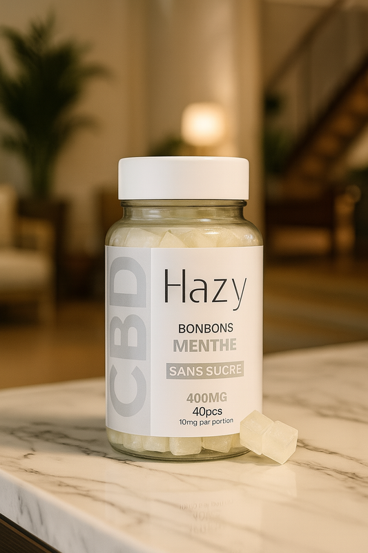 BONBON DURS AU CBD SANS SUCRE - MENTHE