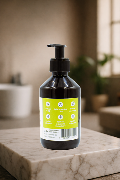 HUILE DE CHANVRE BIO - CHIEN & CHAT