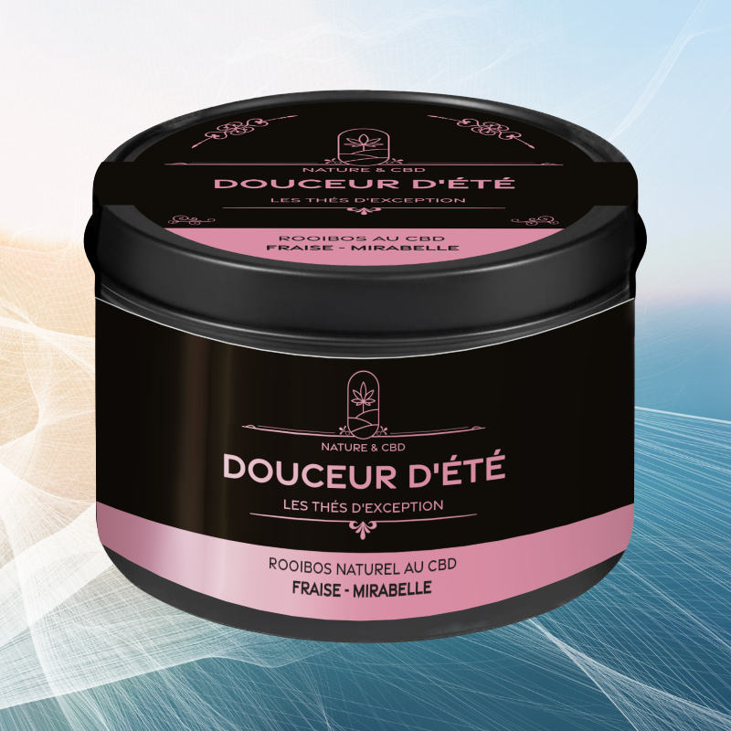 ROOIBOS AU CBD DOUCEUR D'ÉTÉ - FRAISE ET MIRABELLE - 30G