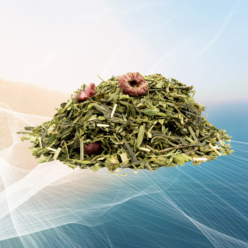 THÉ VERT AU CBD - FRAMBOISE ET CITRON VERT - 30G