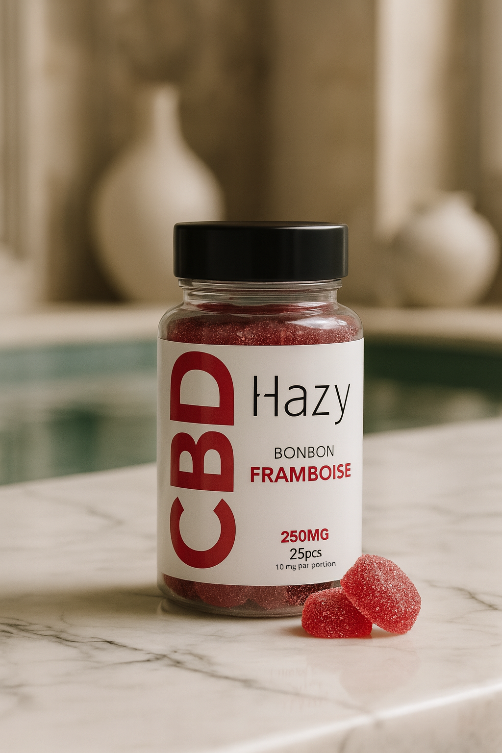 BONBONS MOELLEUX AU CBD - FRAMBOISE