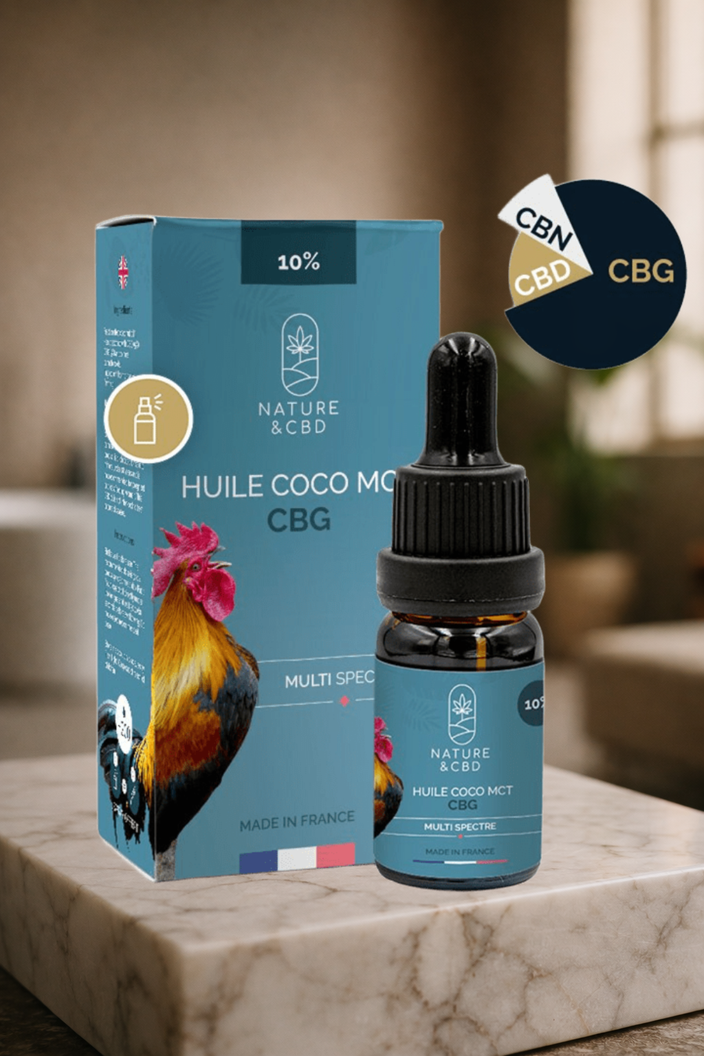 HUILE CBG COCO MCT - PRÉMIUM - 10%