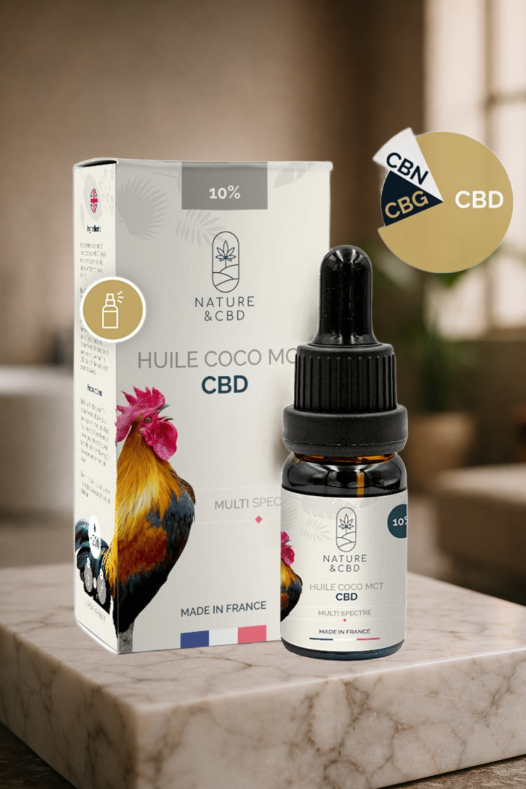 HUILE CBD COCO MCT - PRÉMIUM - 10%