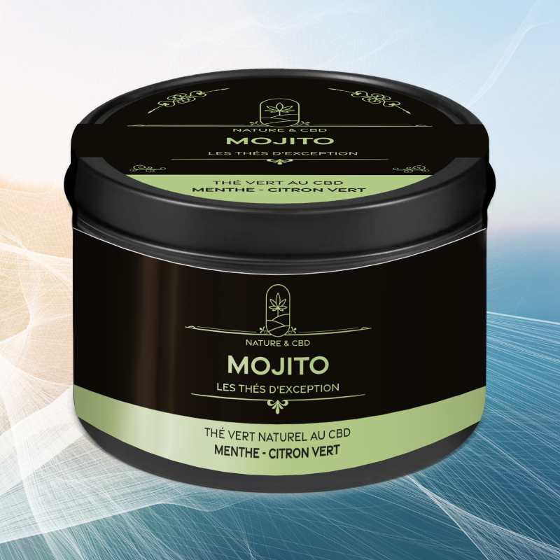THÉ VERT AU CBD MOJITO - MENTHE ET CITRON VERT - 30G