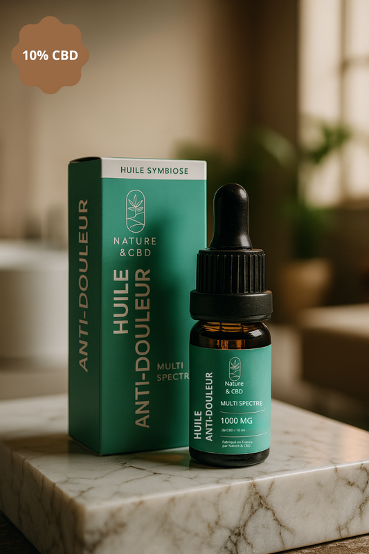 HUILE ANT-DOULEUR AU CBD - SYMBIOSE - 10%