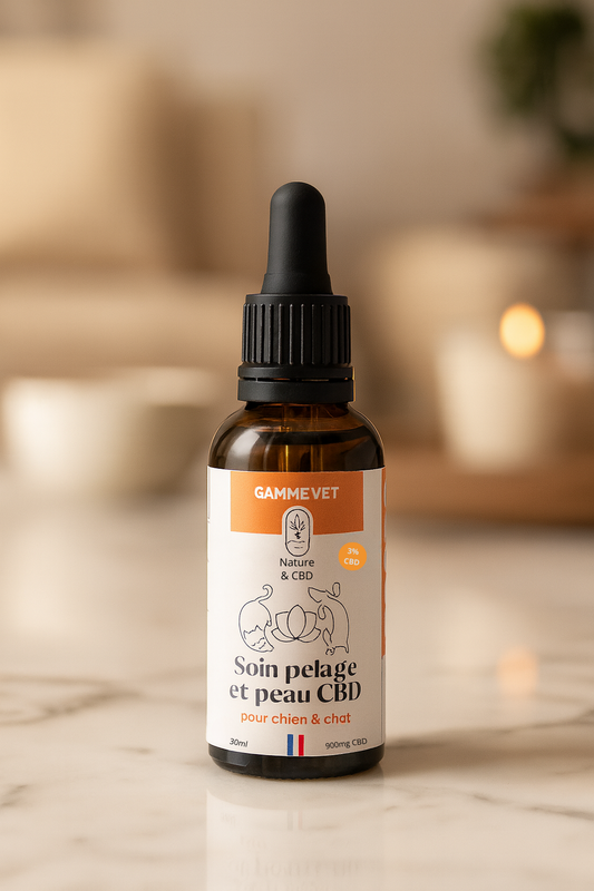 SOIN PEAU ET PELAGE CBD 3% - CHIENS ET CHATS