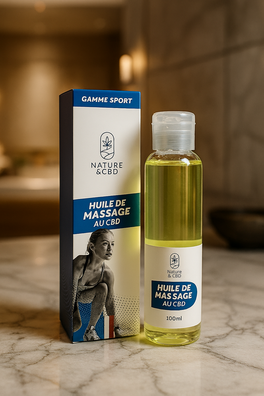 HUILE DE MASSAGE AU CBD - SPORT
