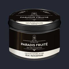 Thé Blanc au CBD Paradis Fruité - Pêche et Fruits de la Passion - 30g